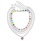 Jewelry Creative Random Color Eyes Multilayer Necklace Stacked Bead Chain Peach Heart Necklace Female