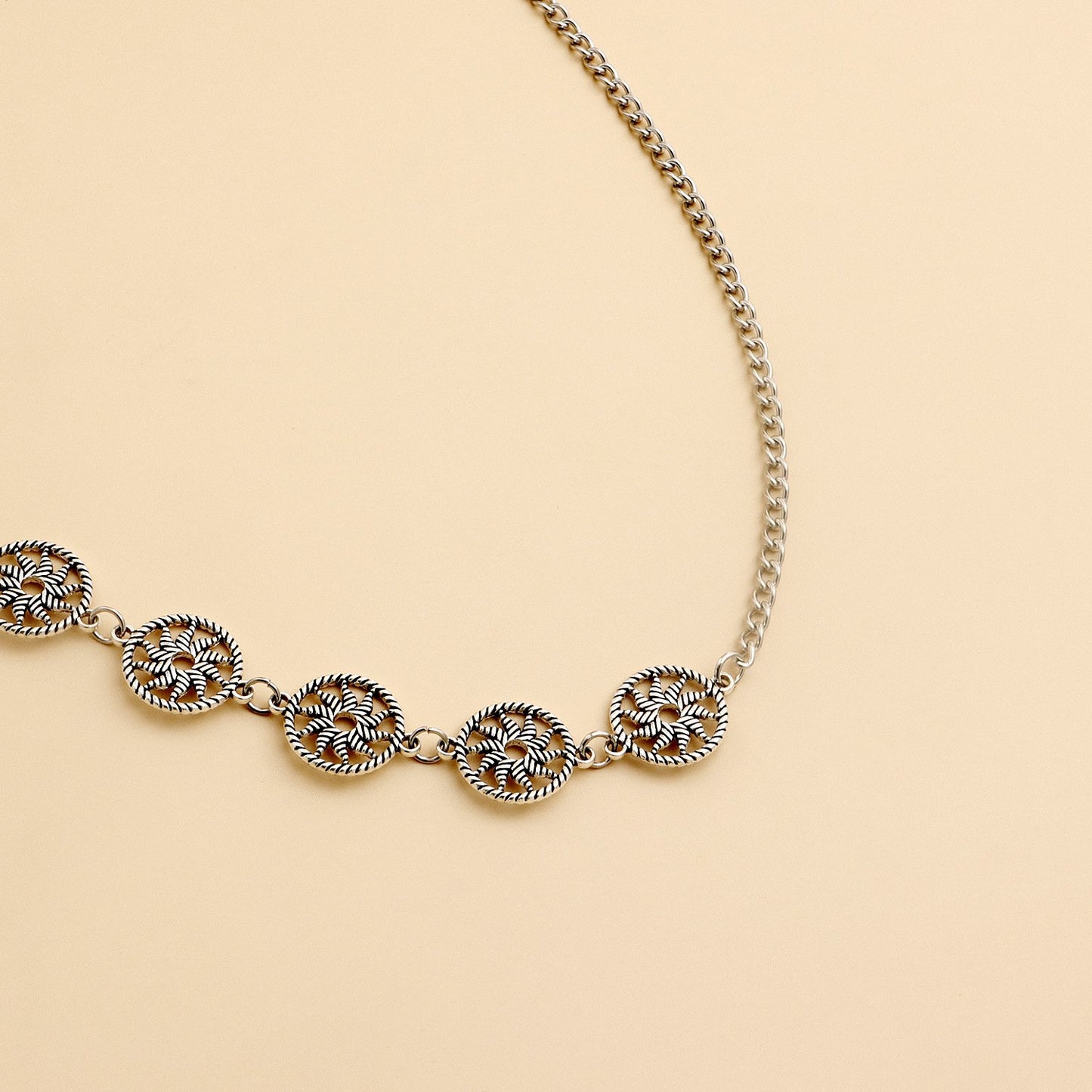 Fashion accessories single-layer hot girl steamer waist chain women's high-end sense geometric sun waist