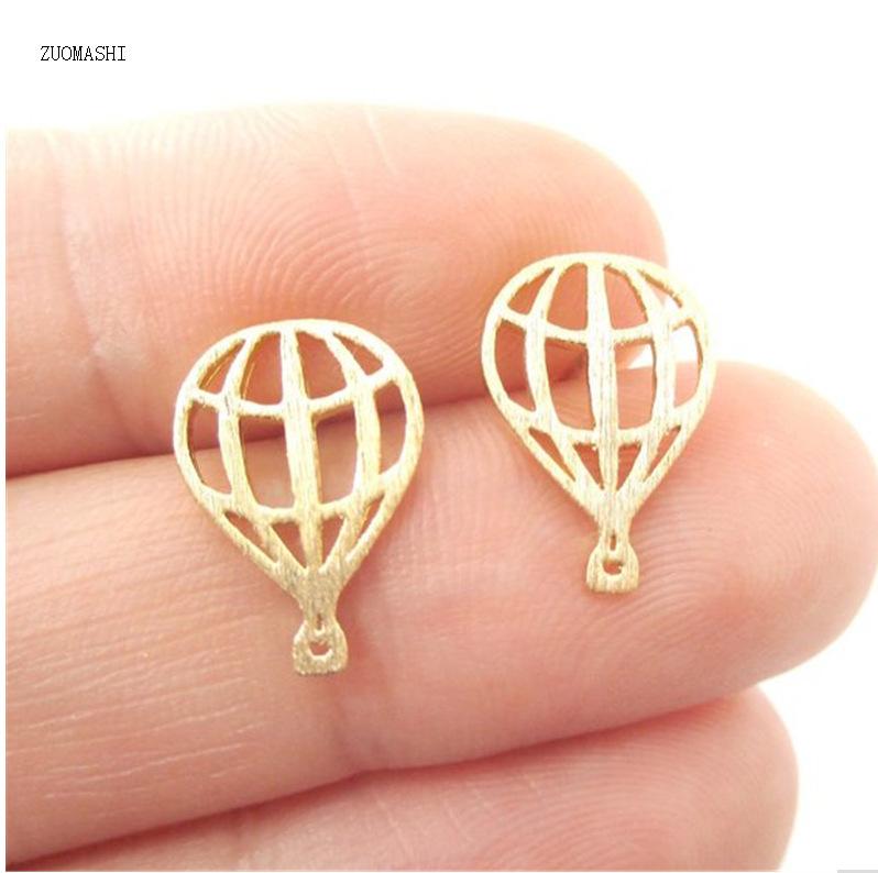 Popular Jewelry Personality Small Hot Air Balloon Stud Earrings Temperament Female Earrings Earrings