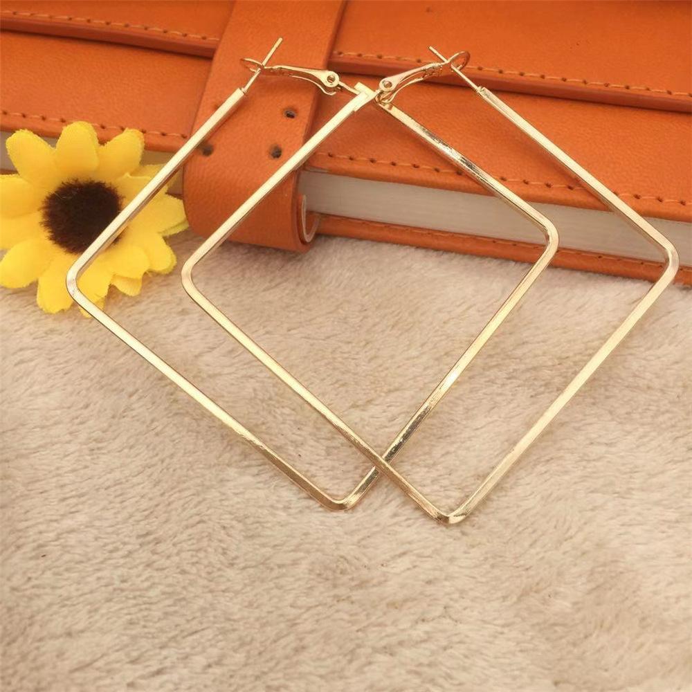 Quadrilateral Earrings Simple Geometric Earrings Female Earrings Fashion Exaggerated Earrings