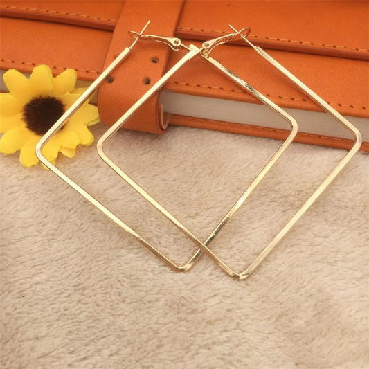 Quadrilateral Earrings Simple Geometric Earrings Female Earrings Fashion Exaggerated Earrings