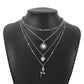 N9511 Jewelry Retro Sun Heart Flower Necklace Diamond Necklace Fashion Necklace Female