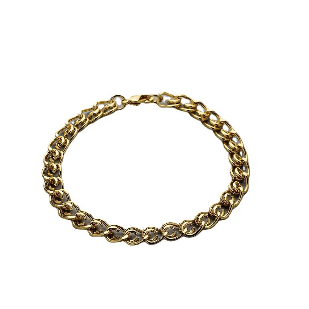Simple and versatile thick chain men's bracelet personality single chain men's hand jewelry men