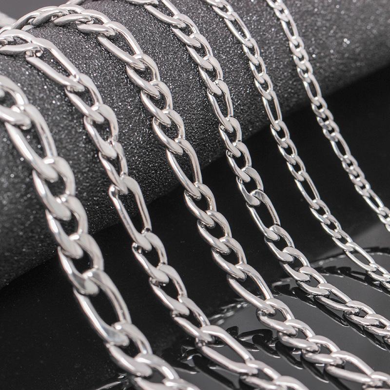 Taobao Tmall stainless steel three to one NK chain necklace cold fashion titanium steel jewelry