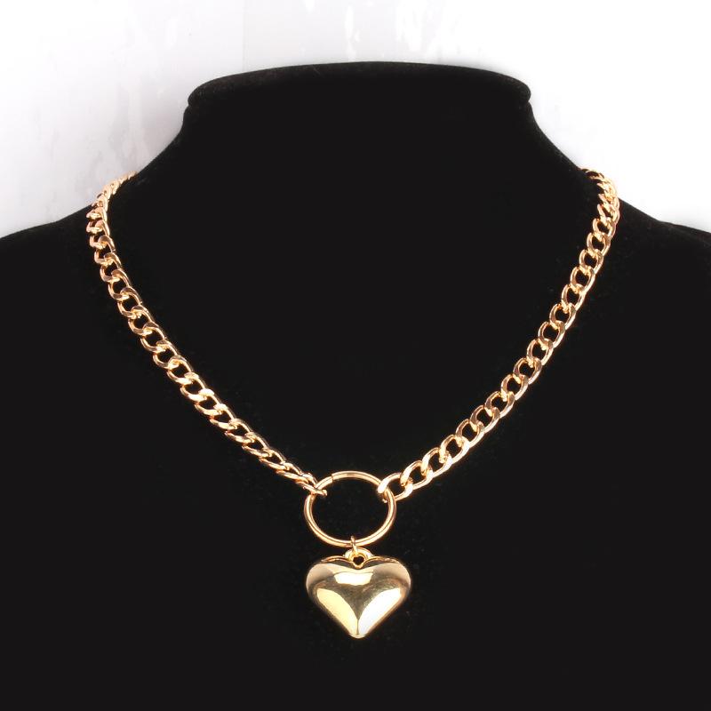 Jewelry Trend Love Necklace Female Personality Creative Fashion Necklace Ins Peach Heart Clavicle Chain