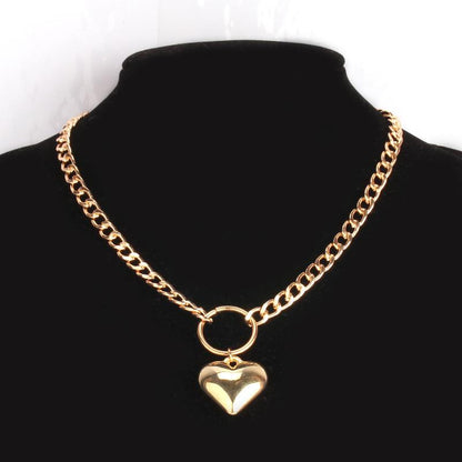 Jewelry Trend Love Necklace Female Personality Creative Fashion Necklace Ins Peach Heart Clavicle Chain