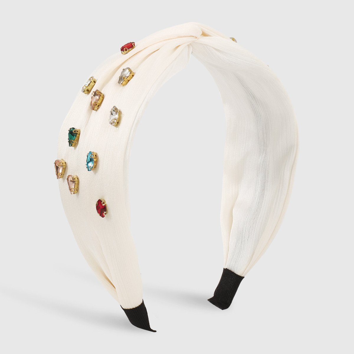 F4818 Jewelry Fabric Cross Color Diamond Fashion Headband Light Luxury Retro Palace Geometric Headband