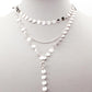 Jewelry Handmade Sequin Chain Necklace Disc Rhinestone Tassel Pendant Multilayer Clavicle Chain