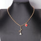 Diamond Pendant Necklace Female Niche Design Sense Light Luxury Temperament Simple Clavicle Chain Advanced Sense Net Red Indifference