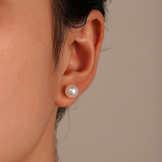 Simple imitation pearl earrings fashion small temperament personality earrings round pearl earrings