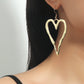 Ins personality irregular love earrings fashion simple temperament trendy metal exaggerated earrings female
