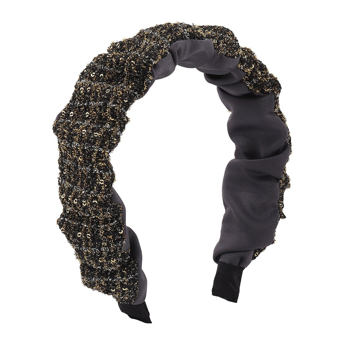 F5125 Creative Large Intestine Fold Headband Autumn and Winter Series Braided Contrasting Color Fabric Fashion Geometric Headband