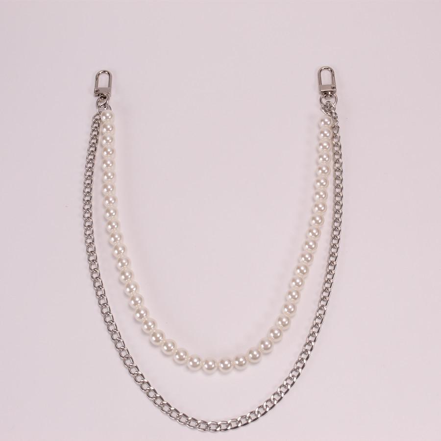 Punk chain pearl double-layer pants chain men and women versatile hip-hop student waist chain female cool ins skirt chain