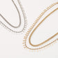 N1337 Minority Simple Double Layer Necklace Drop Shaped Disc Fashion Commuting Net Red Necklace Necklace