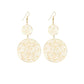 Retro exaggerated earrings size circle round hollow long earrings Indian gold earrings