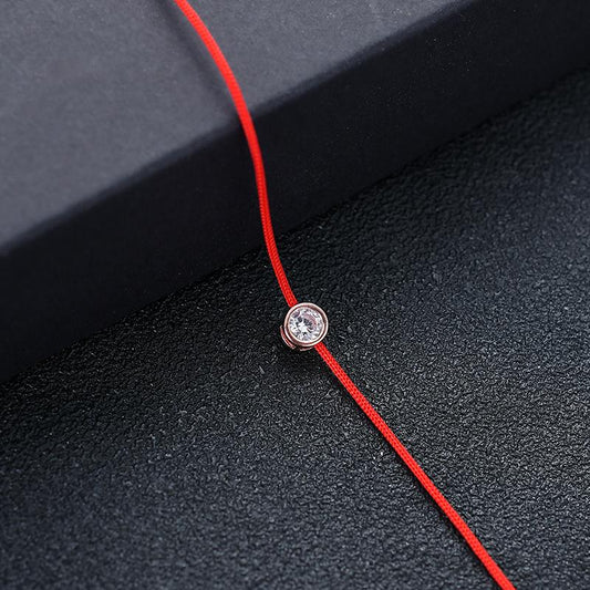 Simple and stylish zodiac year red string zircon bracelet all-match