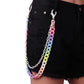 Fashion Waist Jewelry Versatile Candy Color Double Layer High Street Retro Color Resin Pants Chain Chain