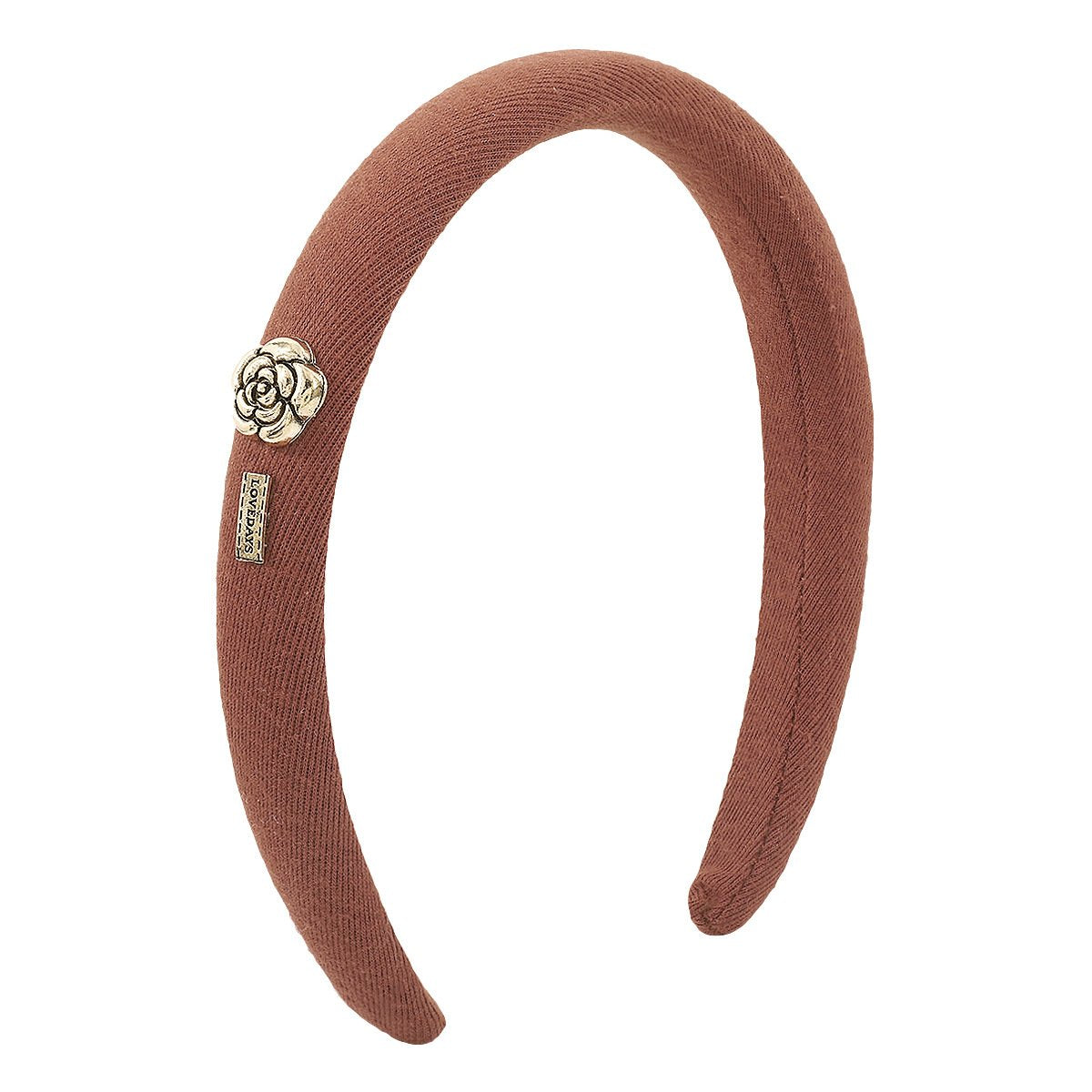 F5135 Retro Elegant Pure Color Small Fragrance Headband Rose Letter High Skull Top Internet Celebrity Lady Headband