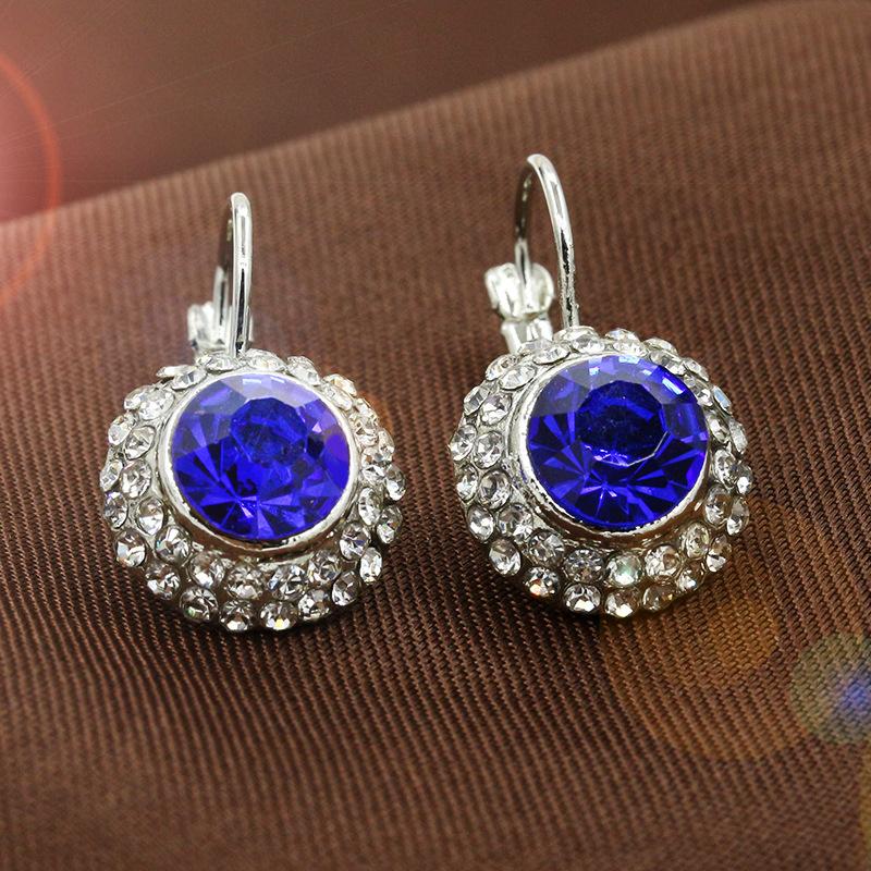 Jewelry Classic Moon River Earrings Diamond Round Versatile Earrings