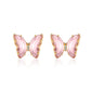 Earrings Summer Super Fairy Transparent Butterfly Earrings Temperament Simple Crystal Earrings