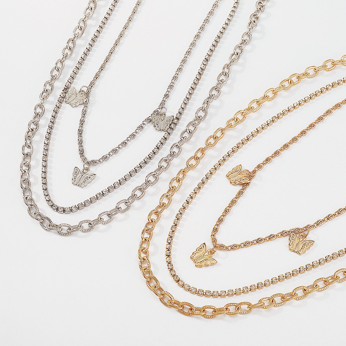 N151 Niche clavicle necklace butterfly claw chain sweet necklace stacked popular street shooting necklace