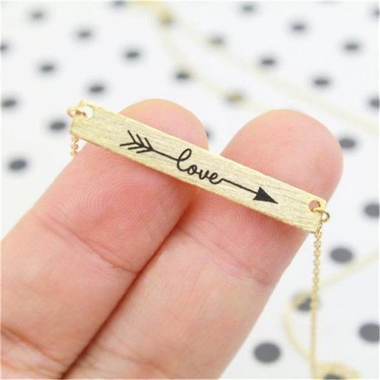 Pure handmade fashion "love" letter necklace necklace female