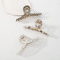 F436 Elegant Metal Plate Hair Shark Hairpin Frosty Resin Texture French Lazy Clipper Female