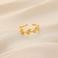 Chaobaita high-level cold stainless steel opening simple branch adjustable personality ring