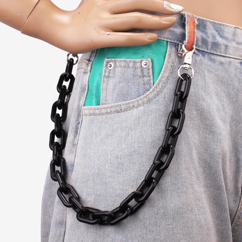 Jewelry Punk Trendy Jeans Chain Waist Decoration Fashion Personality Large Bold Acrylic Chain