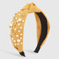 F57 creative waffle knotted pure color pearl rhinestone headband baroque net red nail beads wide-brimmed headband female