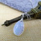 Clothing Accessories Opal Natural Stone Water Drop Pendant Clavicle Chain Alloy Necklace