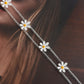 Jewelry ins transparent rice beads daisy sun flower small fresh leg chain accessories female beach leg ring