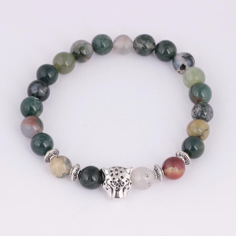 Fashion Leopard Bracelet Raw Stone Bracelet Personality Creative Animal Leopard Head Hand Jewelry