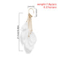 Jewelry Bohemia Long Tassel Feather Earrings Temperament Geometric Chain Crystal Earrings