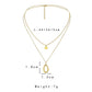 Personalized double-layer stainless steel O-shaped oval circle pendant titanium steel geometric collarbone necklace female