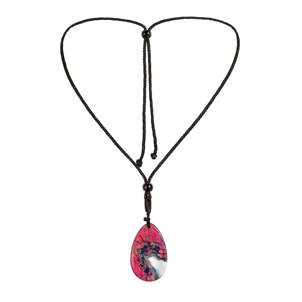 Creative drop-shaped island landscape pendant fashion exquisite coral sea wave jellyfish resin necklace jewelry