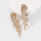E9797 Exaggerated Snake Earrings Women's Retro AB Diamond Animal Earrings Personality Creative Night Street Shooting Earrings