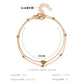 Summer Beach Round Bead Chain Love Peach Heart Heart Shaped Anklet Foot Decoration