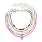 Jewelry mix-and-match butterfly multi-layer tassel rice bead necklace female contrast color pastoral letter flower necklace