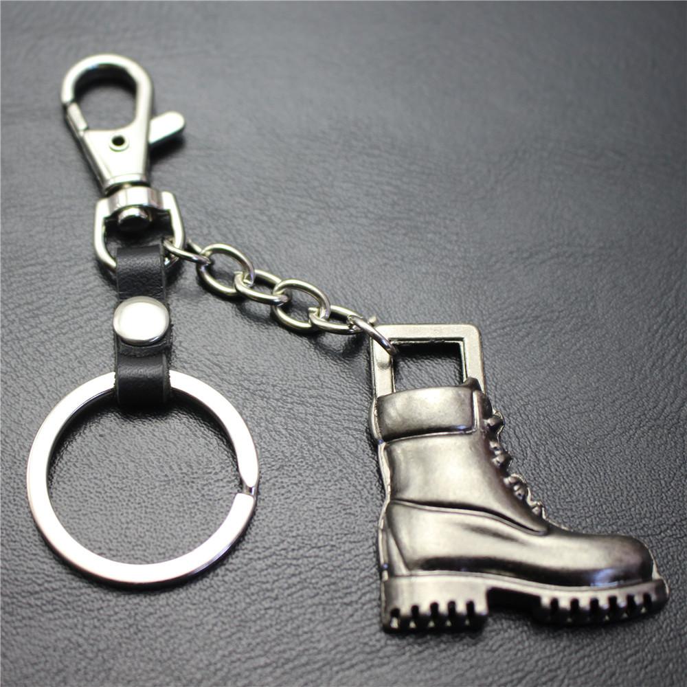 Retro horse boots key chain brushed shiny alloy accessories car key bag pendant gift Taobao gift