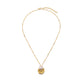 Ins niche light luxury stainless steel shell pearl gold-plated pendant fashion simple all-match metal necklace female