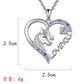 Love-shaped Unicorn Children's Pendant Necklace Female Cartoon Animal Rainbow Horse Ornament Gift