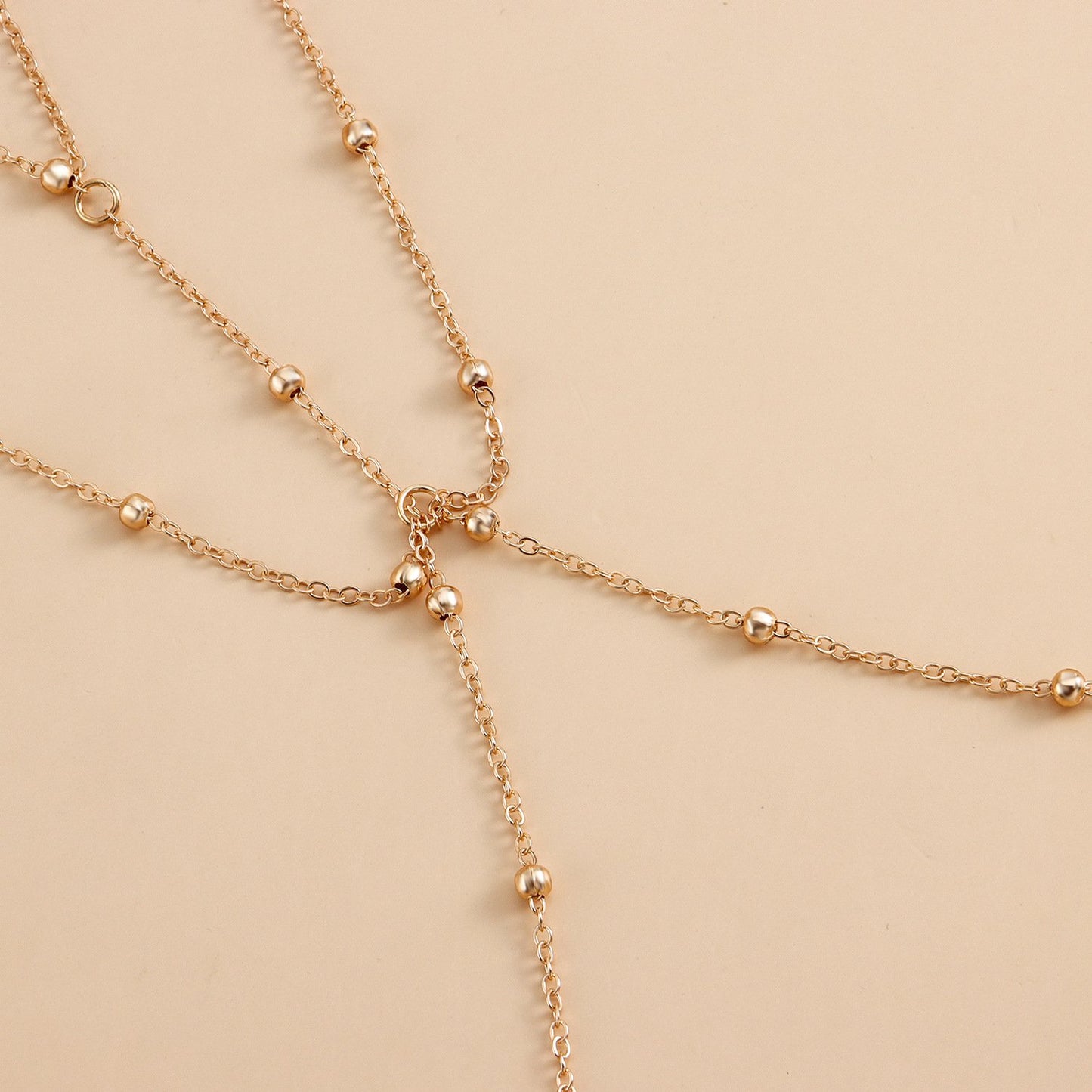 Ornament Simple Sexy Cross Bead Chain Chest Chain Female Sweet Cool Night Hanging Neck Tassel Body Chain