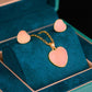 Explosive Fashion Earrings Necklace Set Jewelry Female Candy Gradient Pendant Sweet Earrings Jewelry