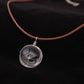 Fashion transparent ball four-leaf clover pendant gemstone dandelion dried flower necklace jewelry