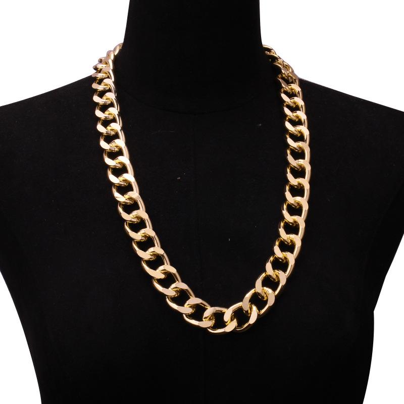 Men's Extended Exaggerated Metal Thick Necklace Fashion Versatile Geometric Necklace