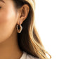 Jewelry metal texture U-shaped twist earrings female retro cold geometric all-match earrings