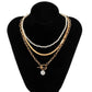 Jewelry Temperament Millet Grain Pearl Clavicle Necklace Female Hip Hop Metal Snake Bone Chain Necklace