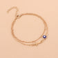 Jewelry Ladies Cross Double Bead Bracelet Simple Popular Temperament Blue Glasses Hand Jewelry