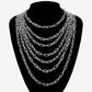 Jewelry hip-hop punk multi-layer chain all-match necklace street trend metal geometric set chain